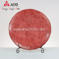Wholesale Crystal Plates Round Gold Glass Charger Plate